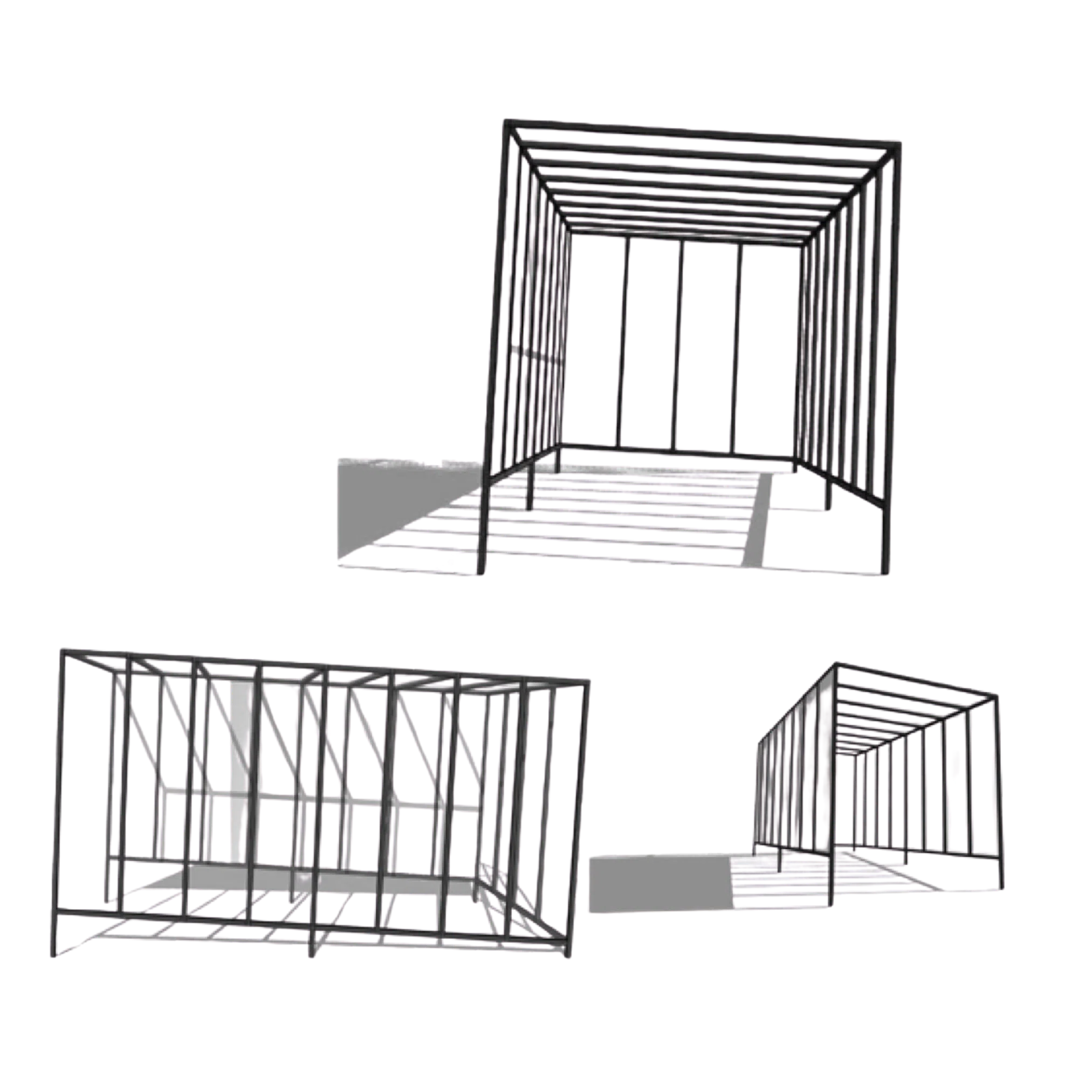 Abri-chariots extérieur en aluminium et polycarbonate – best-seller Armony 2